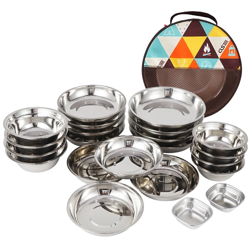 Camping Cooking Dining Set - Obóz Gotowanie Przenośny zestaw talerzy do