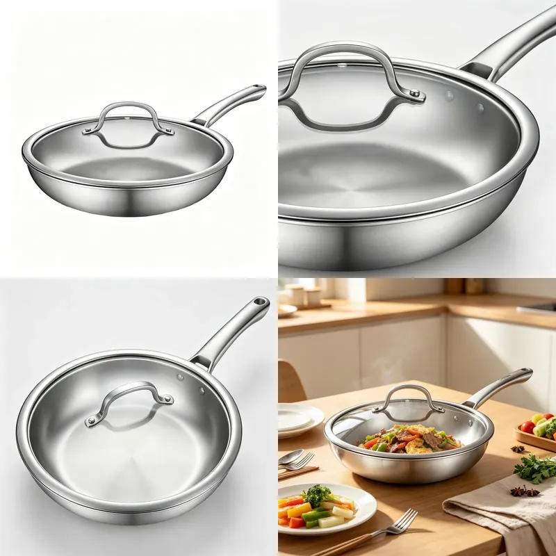 Quality Camping Cooking Set - Gorąco sprzedająca się trójwarstwowa patelnia ze