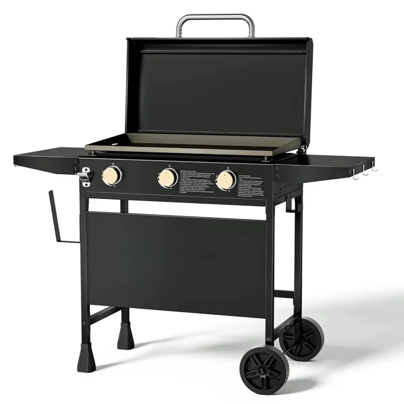Camping Cooking Flat Top - Przenośna kuchnia zewnętrzna na kółkach z