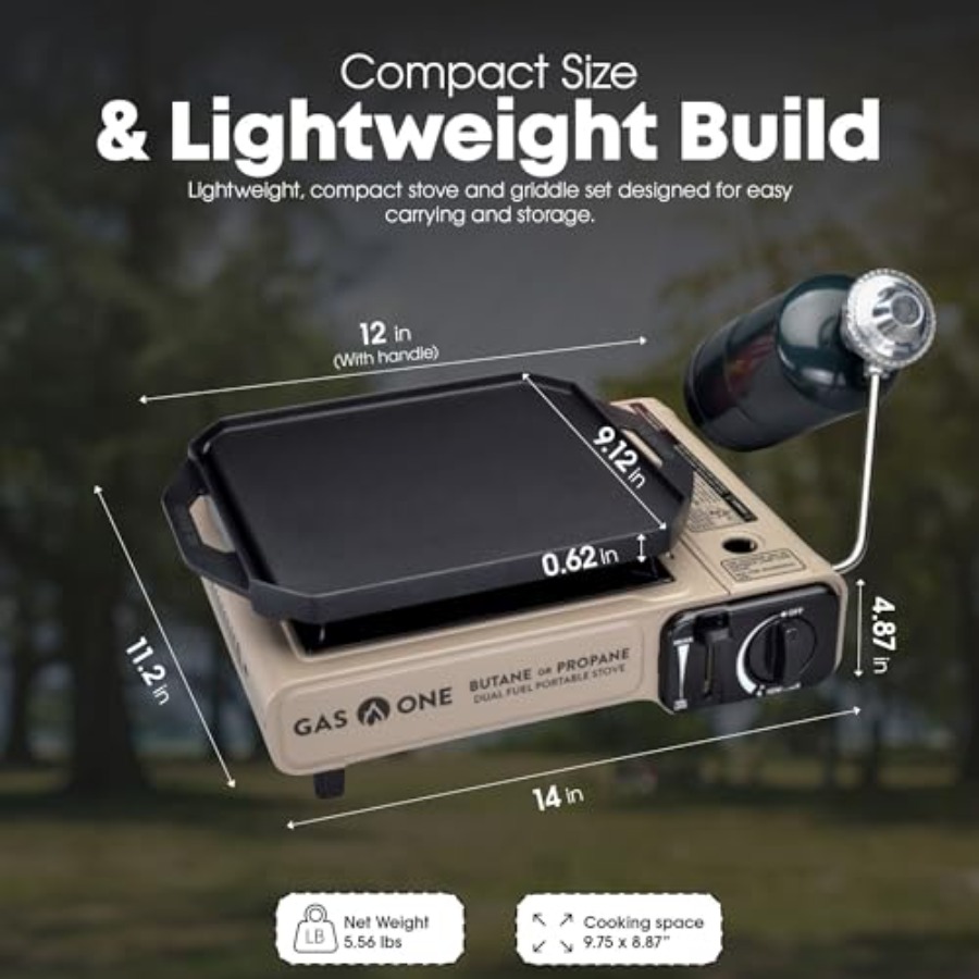 GasOne GS-3400P-KIT Płaska pły – Camping Cooking Flat Top recenzja i cena