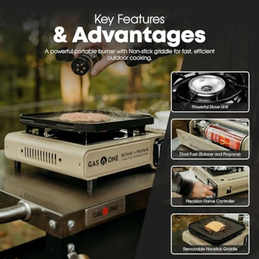 GasOne GS-3400P-KIT Płaska pły – Camping Cooking Flat Top recenzja i cena
