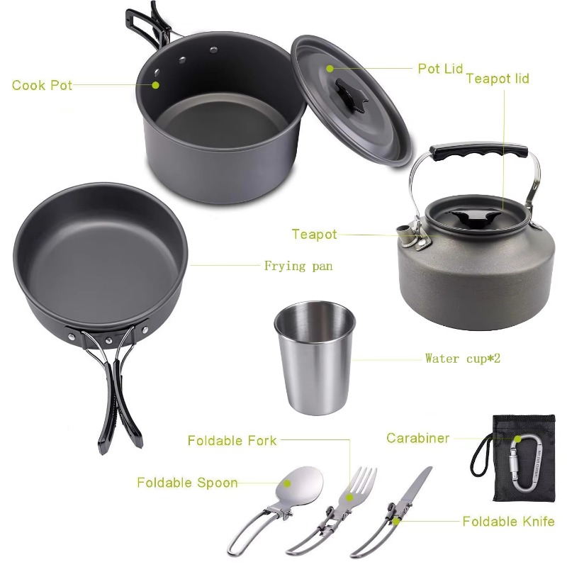 Wysokiej jakości lekki kuchenk – Quality Camping Cooking Set recenzja i cena