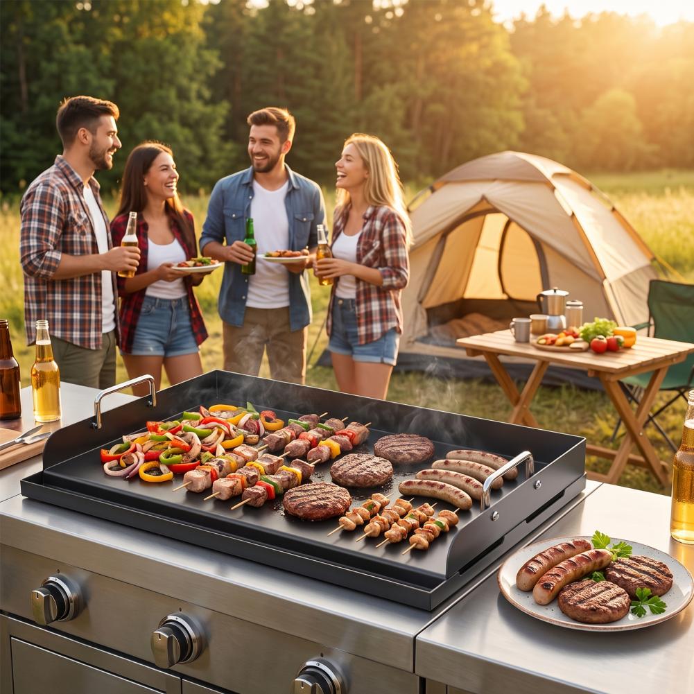 Gruba żeliwna patelnia do piec – Camping Cooking Flat Top recenzja i cena