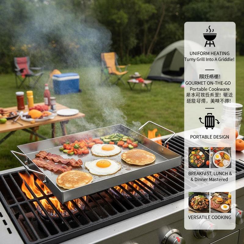 Prostokątna płaska płyta grzew – Camping Cooking Flat Top recenzja i cena
